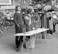 Joachim Feldmann und Michael Kofort am Erker-Stand, 1979 Joachim Feldmann und Michael Kofort am Erker-Stand