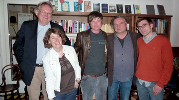 Gruppenbild in München: Prof. Hansgeorg Schmidt-Bergmann, Lena Gorelik, Matthias Walz, Andreas Heckmann, Florian Kienzle Gruppenbild in München