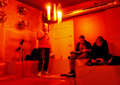 Josef Hadzelek, Benjamin Schels und Florian Forsthofer (von links) sind OhwWhouWhou und waren schon 2014 bei einer von Doris organisierten Lesung im Johanniscafé dabei Josef Hadzelek, Benjamin Schels, Florian Forsthofer, OhwWhouWhou