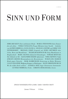 Sinn und Form 1/2020